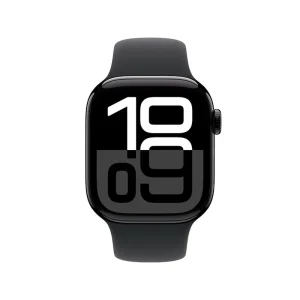 Apple Watch Series 10 Jet Black Aluminium Case with Black Sport Band